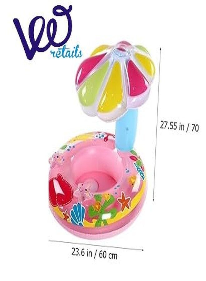 VWretails Inflatable Swimming Pool Float for Babies and Kids for Learning Swimming with Pure Water Fun and Enjoyment, Multicolor Ring and Attractive Float Design Age 4-8 Years - Image 2